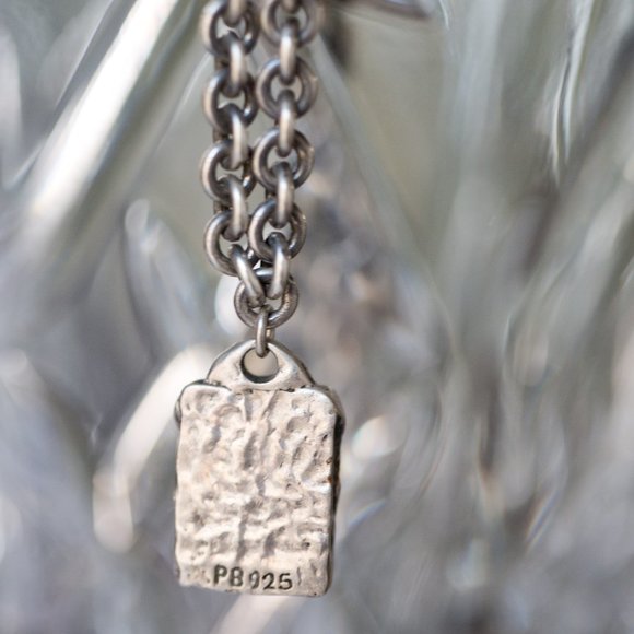 Peyote Bird GemStone Silver (925) Necklace.